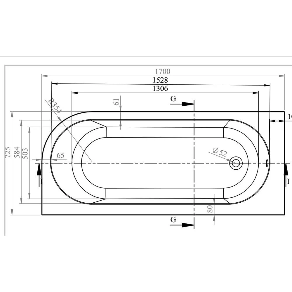 Kansas Offset Bath & Panel/Skirt (Standard Spec) - 1600 x 900 & 1700 x 725mm - Image 6