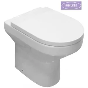 Aveiro Rimless Back-to-Wall Pan & Soft Close Seat - Qualitex