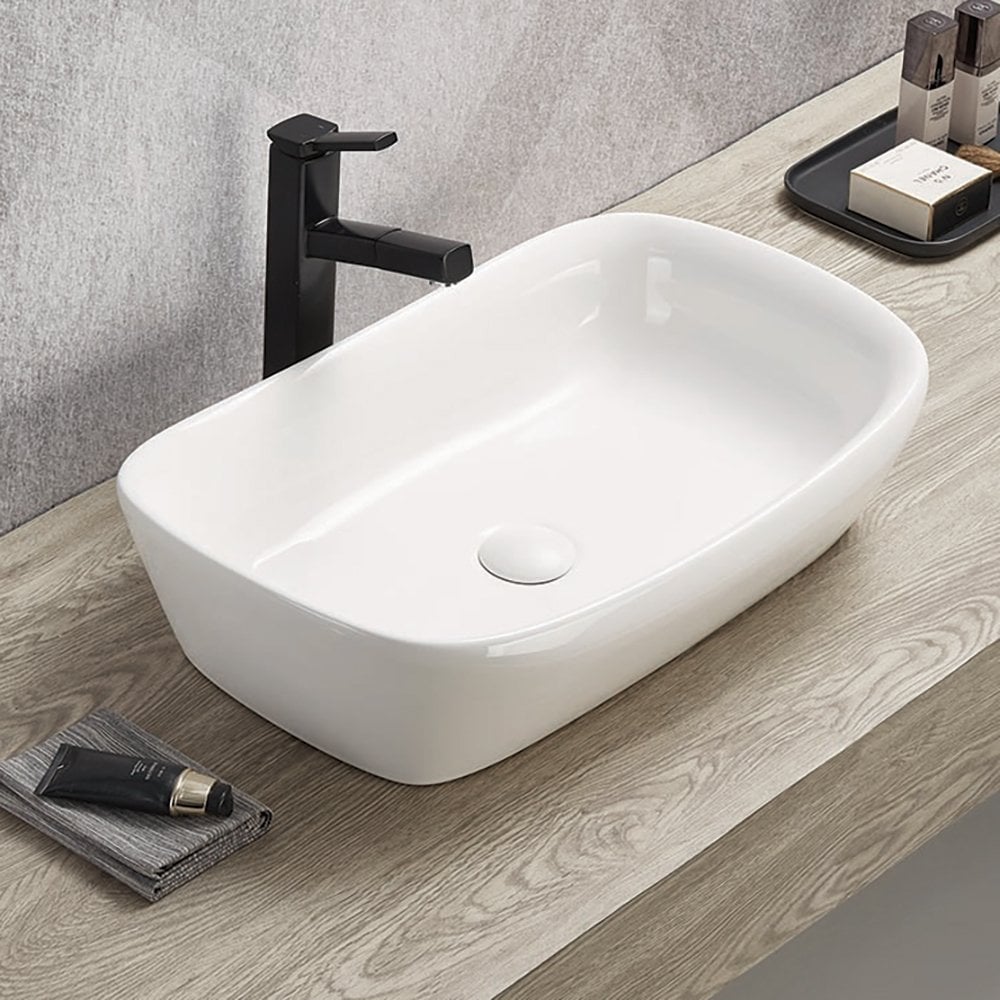Venice 600 x 390mm White Ceramic Vanity Basin