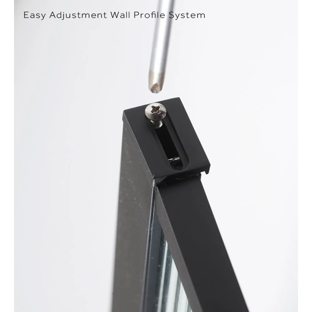 Genesis Deluxe Matt Black Framed Walk-In Panels - Image 4