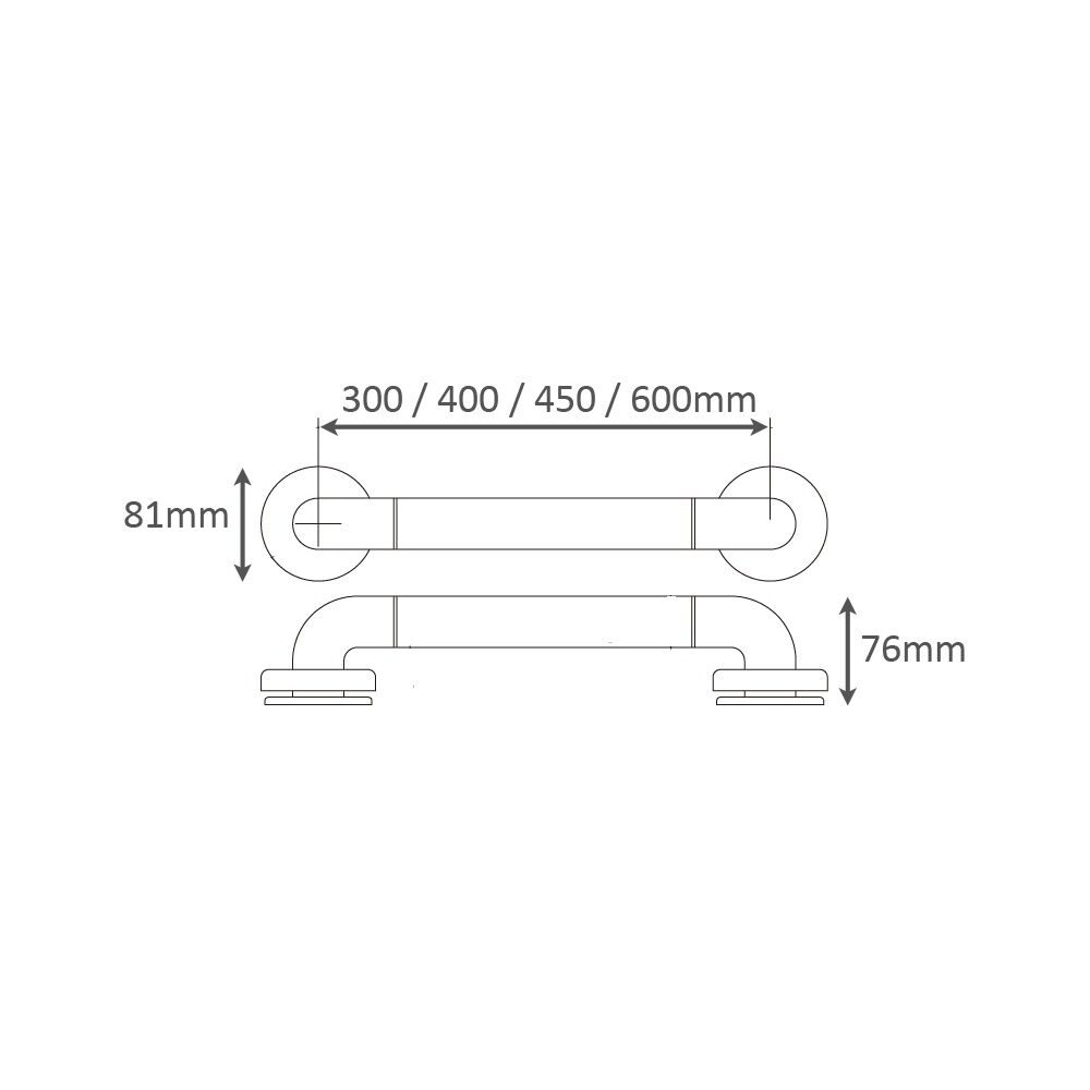Comfort White Grab Rail - Image 2