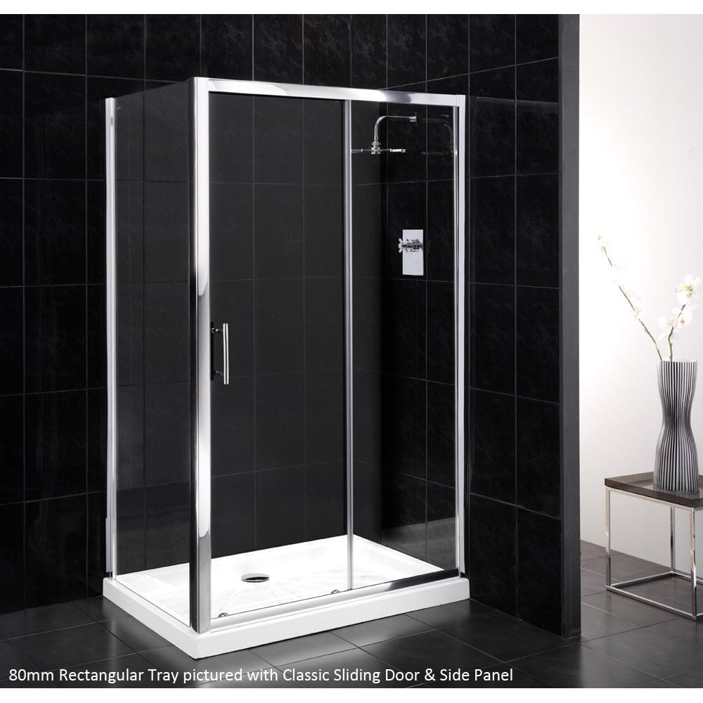 QX 80mm Universal Cast Stone Rectangular Shower Trays - Image 3