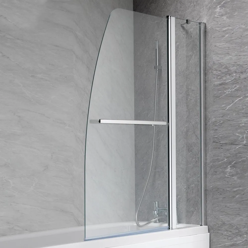 Ascent Double Curved Bath Screen - 1400 x 1100mm