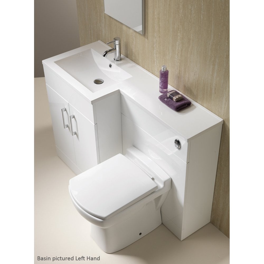Monica 1000mm & 1200mm 1-Piece Combinations - Gloss White - Image 2