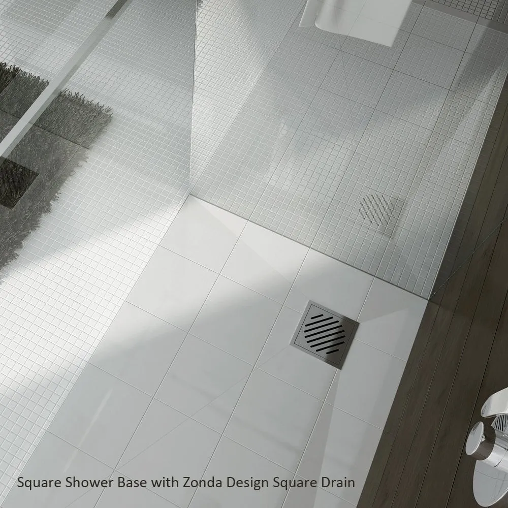 Ascent Square Drain Wetroom Shower Base - Image 3