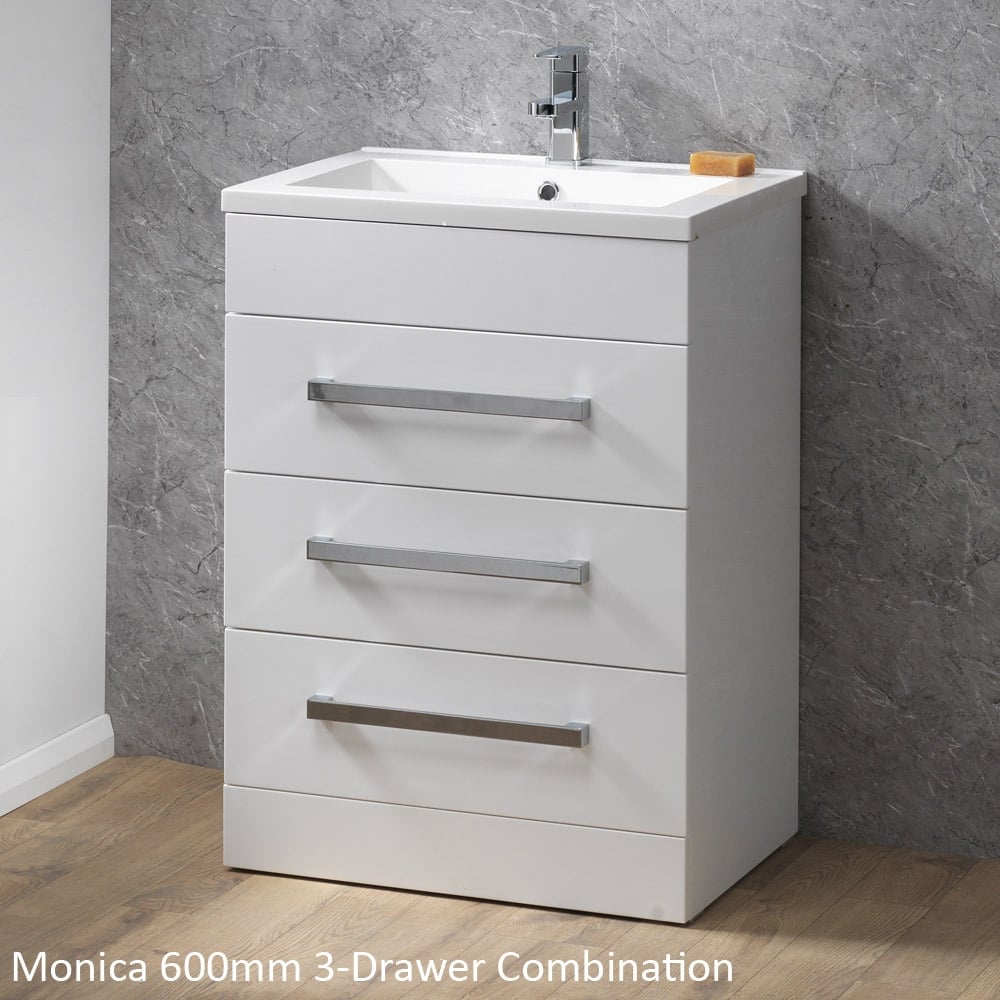 Monica 500mm & 600mm Floorstanding Unit with Drawers - Image 2