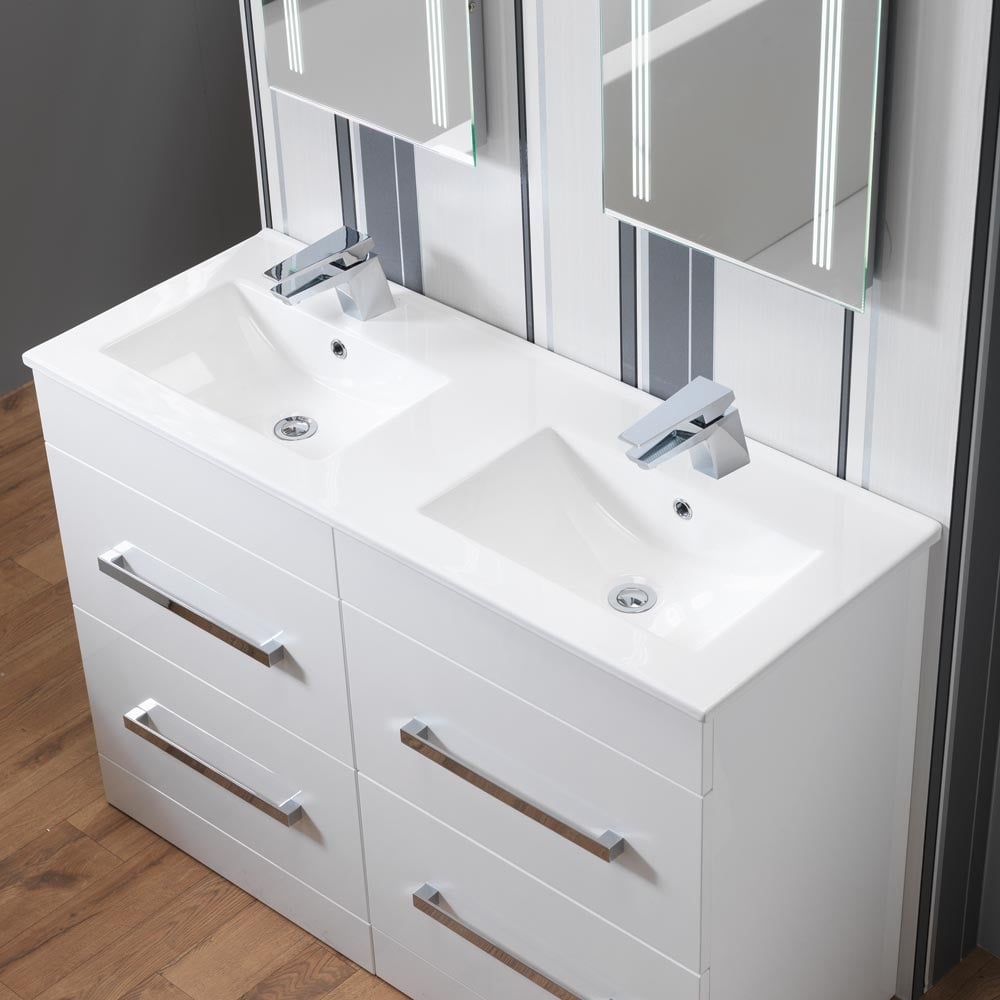 Monica Double 1200mm Base Unit & Double Basin - Image 2