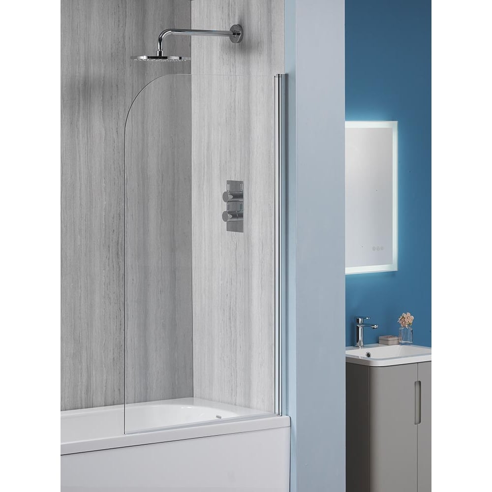 Alpha 6mm Round Bath Screen - 1360 x 800mm - Image 2