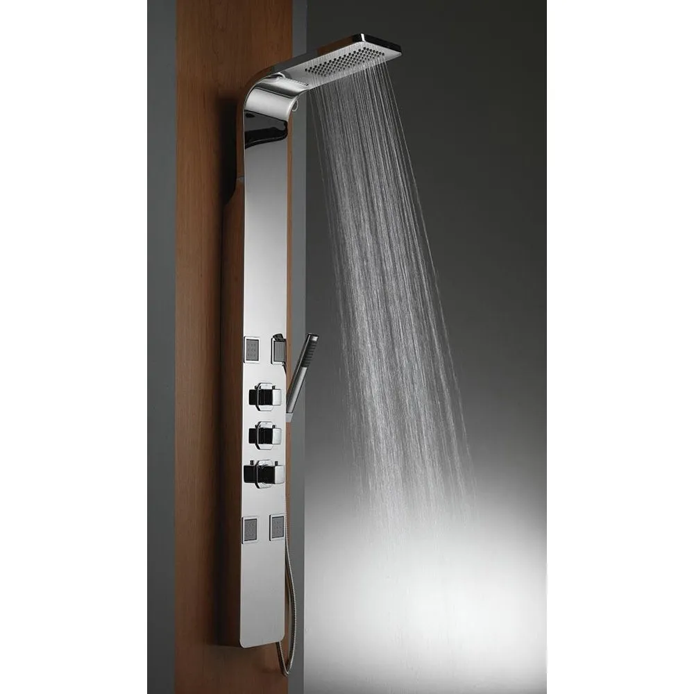 Nevada Shower Column with Rainfall Head, Body Jets & Shower Kit - Image 2