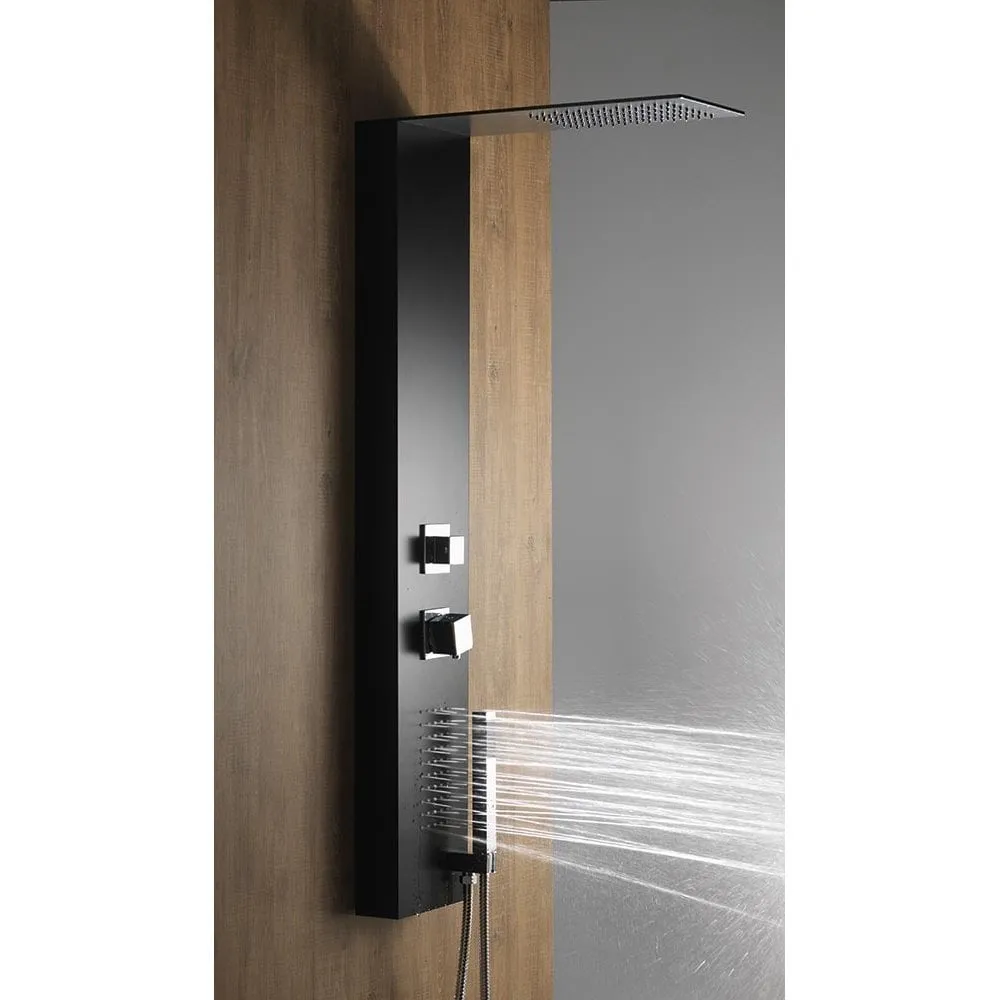 Verona Shower Column with Slimline Rainfall Head, Body Jets & Shower Kit - Image 2
