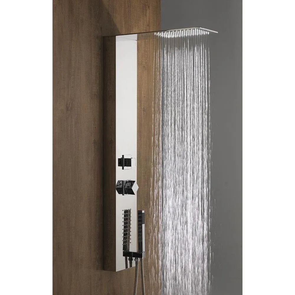Verona Shower Column with Slimline Rainfall Head, Body Jets & Shower Kit - Image 3