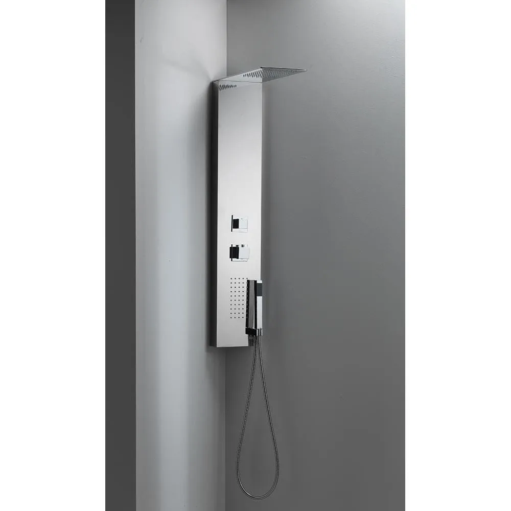 Verona Shower Column with Slimline Rainfall Head, Body Jets & Shower Kit - Image 4