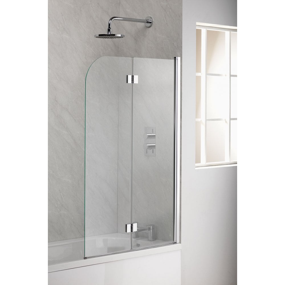 Genesis 2-Fold Curved Bath Screen - 1350 x 900mm - Image 2