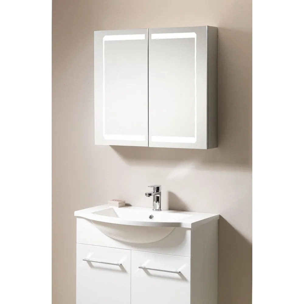 Cumulus 700 x 650 x 140mm Mirrored Cabinet - Image 2