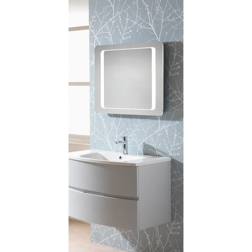 Kansas Mirror with LED Light Strip, Anti-Mist Pad & Sensor Switch - 600 x 800mm - Image 3