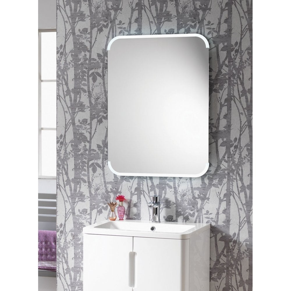 Aston Mirror with Integrated Side Lights, Anti-Mist Pad & Sensor Switch - 2 Size Options - Image 2