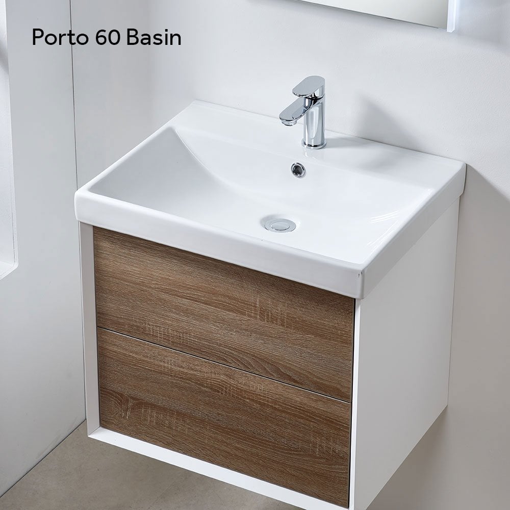 Porto 600mm Base Unit, Basin & Framework - Image 3