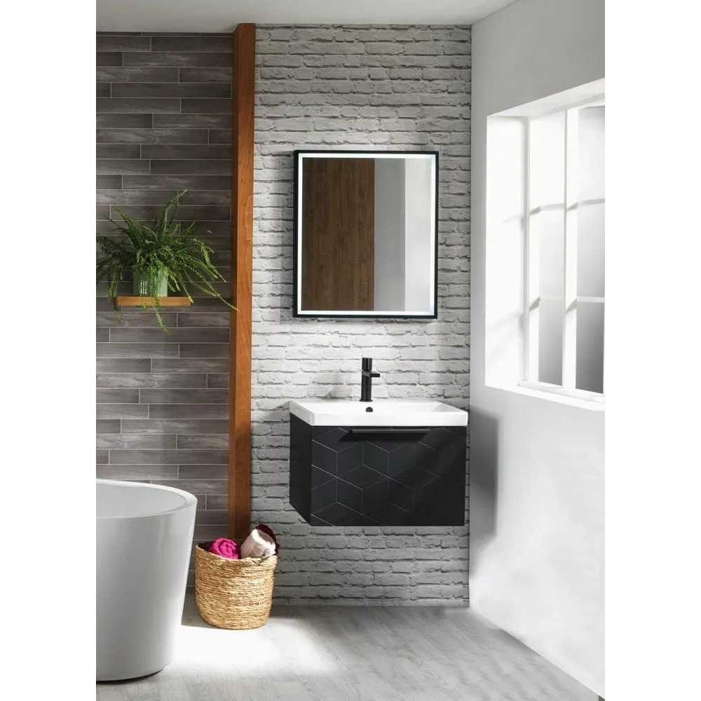 Geo 600mm Wall-Hung Base Unit & Basin - Image 2