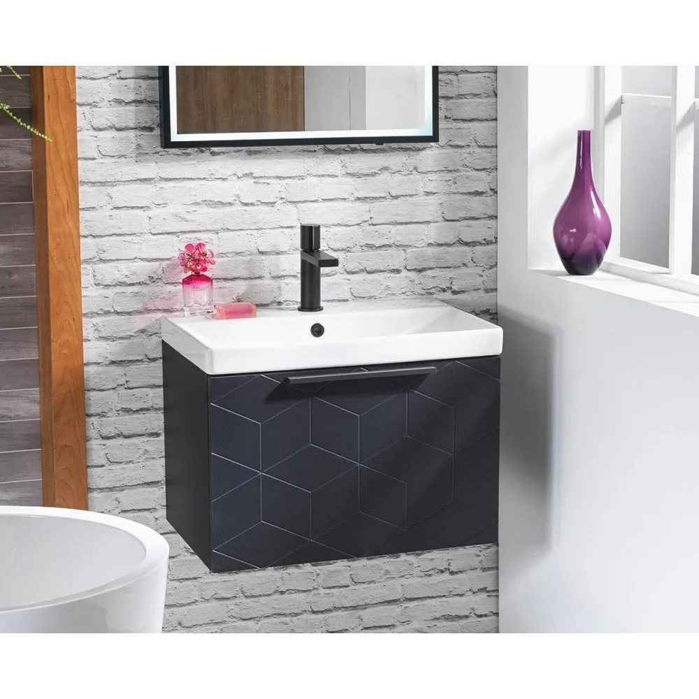 Geo 600mm Wall-Hung Base Unit & Basin - Image 3
