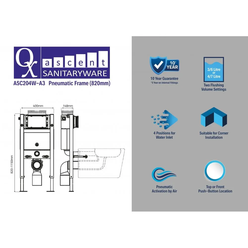 Ascent Pneumatic 820mm WC Frame - Image 2