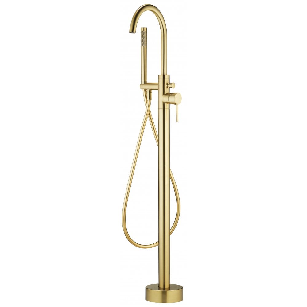 Tuscany Floorstanding Bath Shower Mixer - Brushed Brass