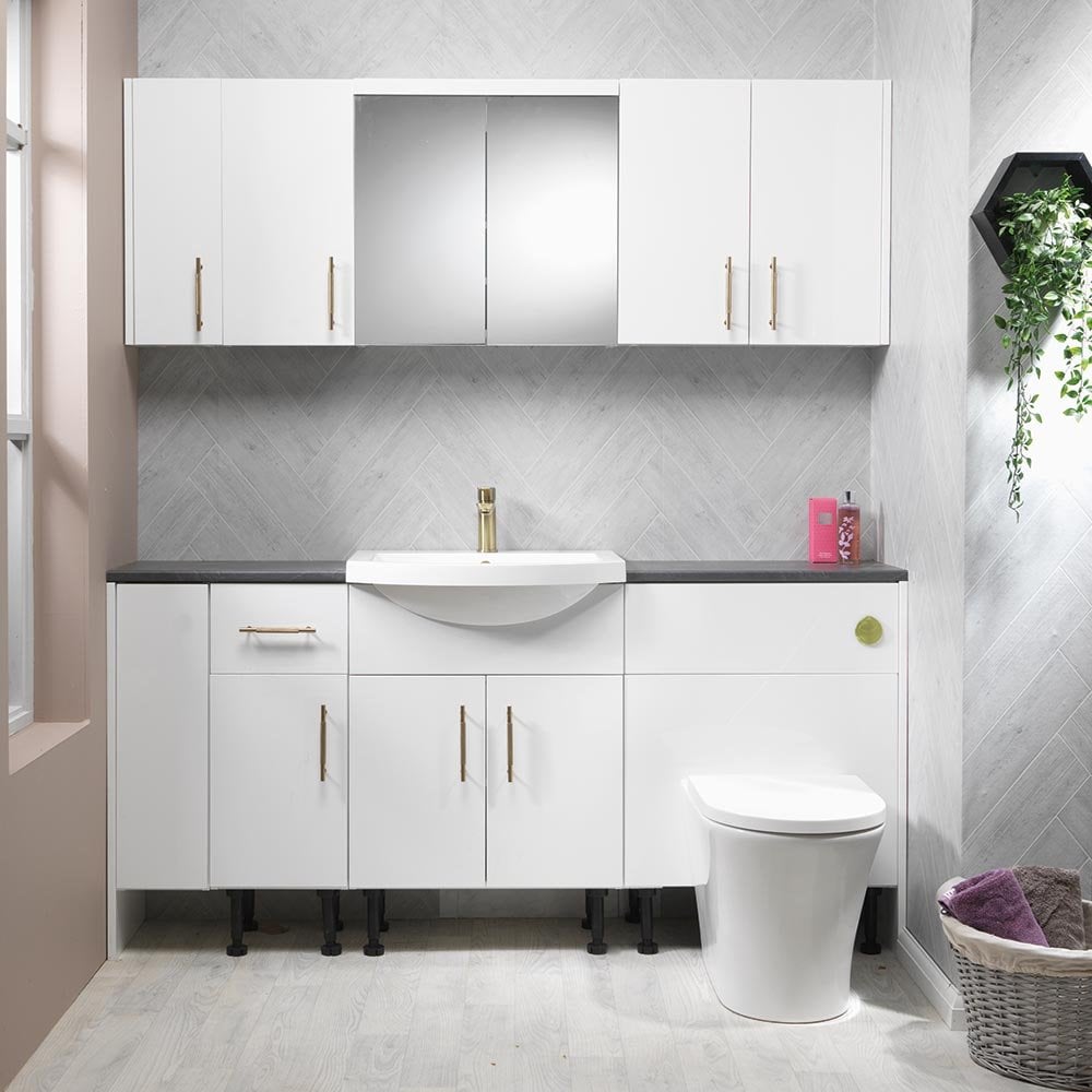 Q-Line 1700 Combination with Decor Panels - 350mm Depth