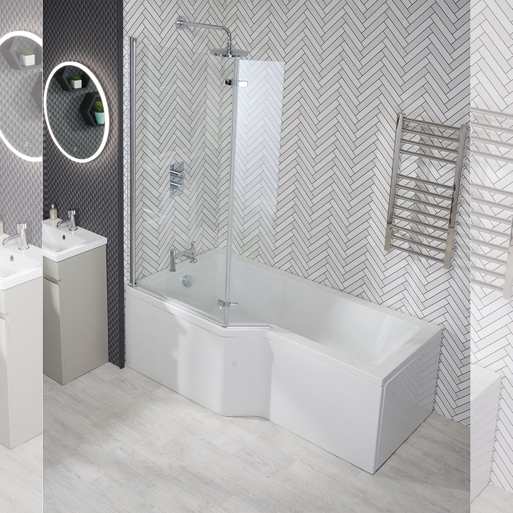 Aswan Shower Bath, Screen, Front & End Panel (Standard Spec) - 1700 x 700mm