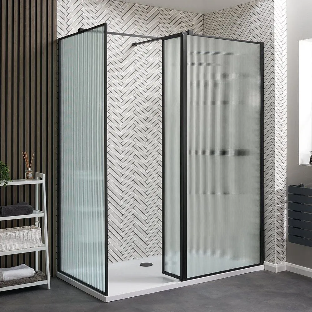 Genesis Deluxe Fluted Glass Walk-In Panels
