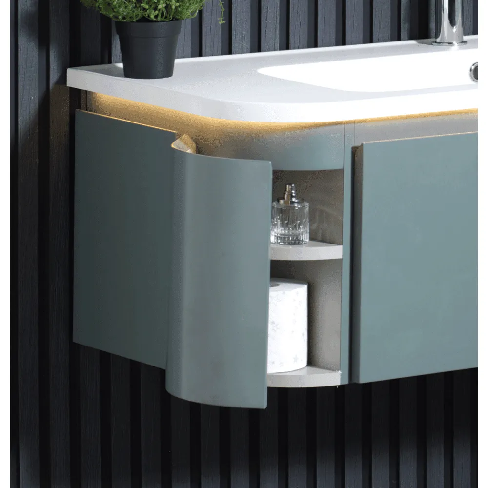 Kimba 120 Curved Combination - Oak Finish - Image 4