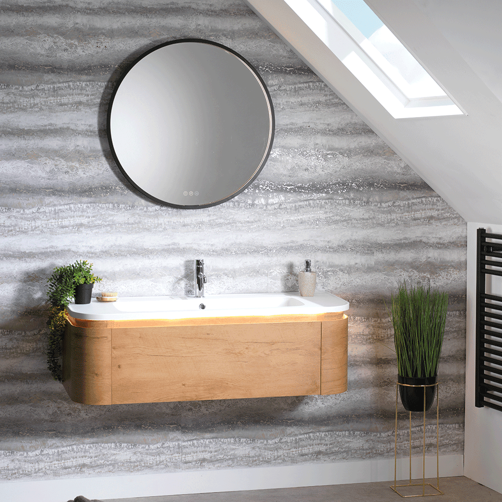 Kimba 120 Curved Combination - Oak Finish