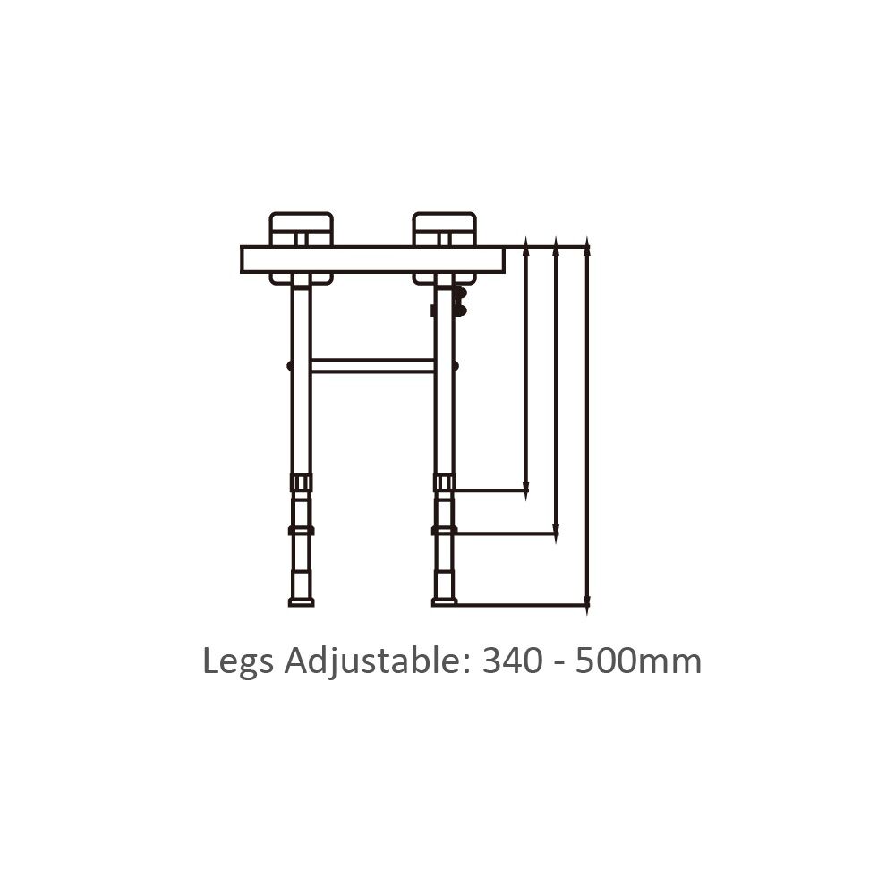 Comfort Fold-Up Shower Seat with Legs - Image 3