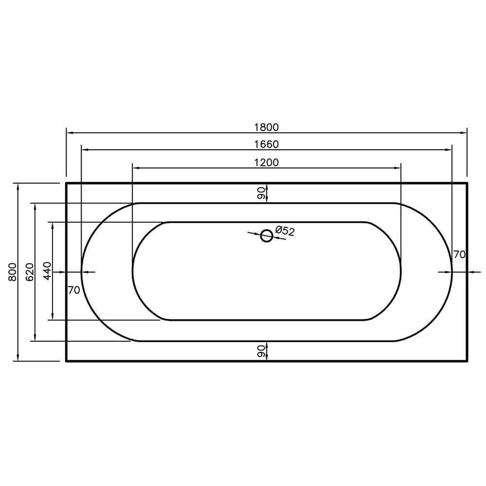 Alaska Double Ended Bath (Standard or Superspec) - 1700 x 700mm to 1800 x 800mm - Image 5