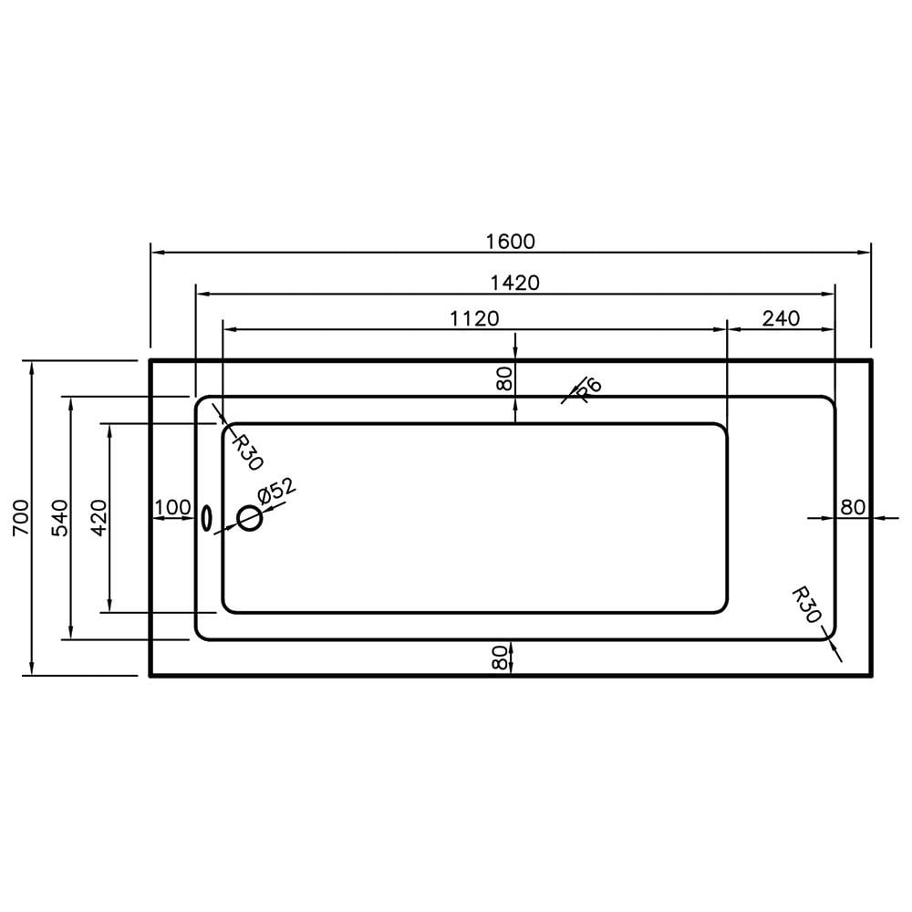 Montana Single Ended Bath (Standard or Superspec) - 1500 x 700mm to 1700 x 700mm - Image 4
