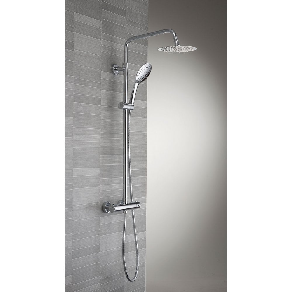 Ebony Round Thermostatic Bar Valve and Riser Kit - Image 2