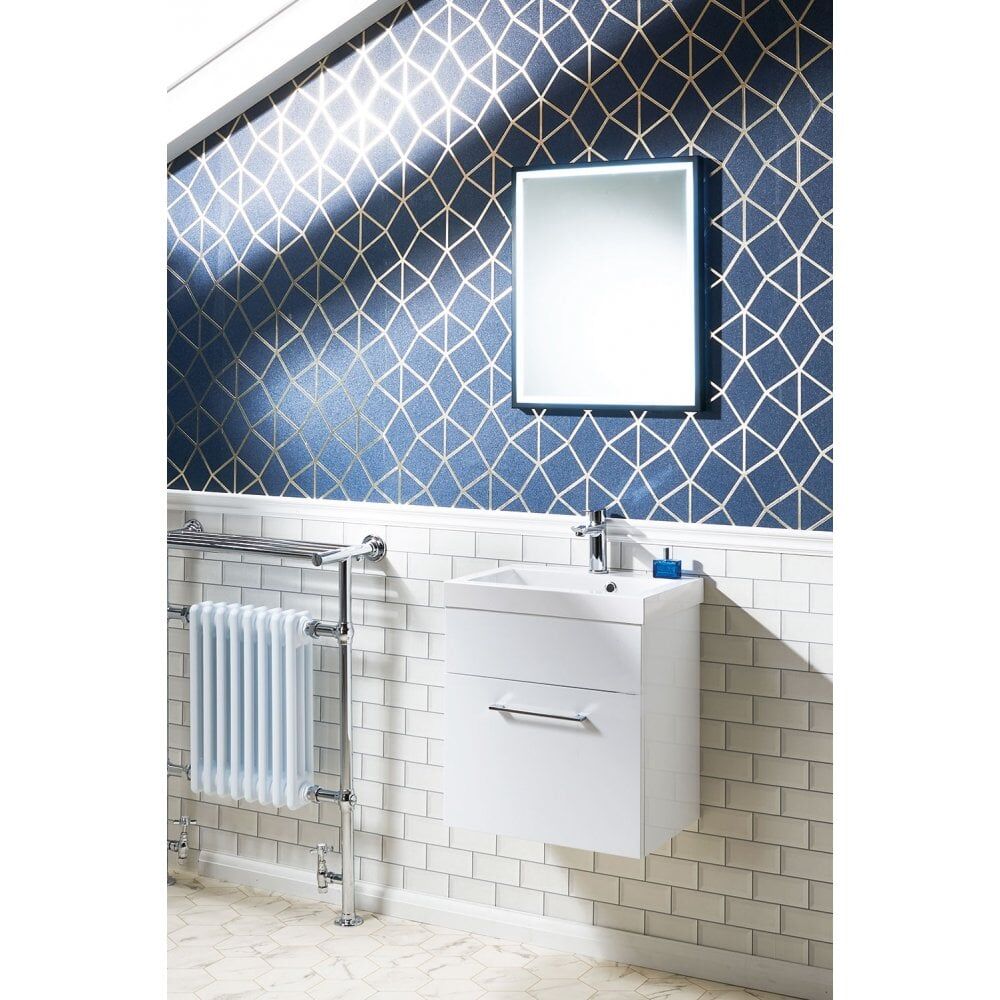 Eden 500mm Wall Hung Base Unit & Basin - Image 2