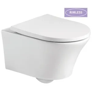 Rimini Rimless Wall-Hung Pan & Soft Close Seat