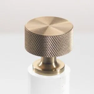 Knurled Knob - Brushed Brass (Each)