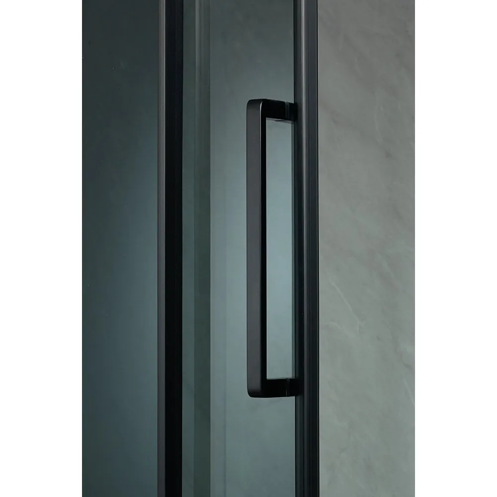 Ascent Premier 8mm Roller Sliding Door - Clear Glass/Black Frame - Image 3