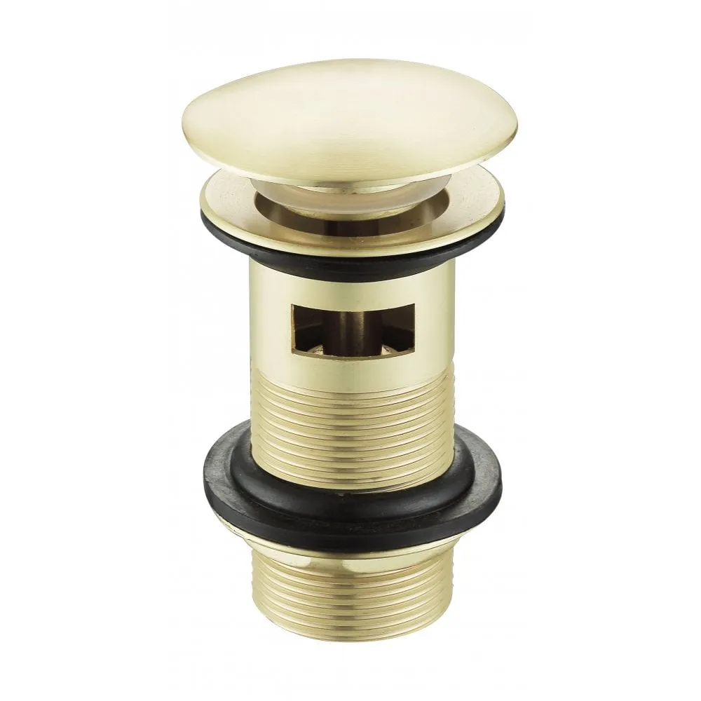 QX Click-Clack Basin Waste - Brushed Brass