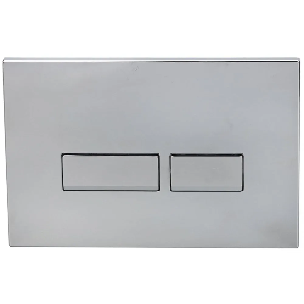 Nevada Square Push-Button & Plate - Chrome (For Ascent Pneumatic Cistern & Frames)