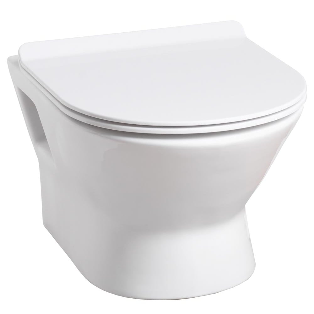 Venice Rimless Wall-Hung Pan & Soft Close Seat - Image 2
