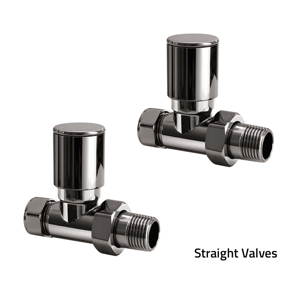 Round Black Nickel Radiator Valves (pair) - Image 3