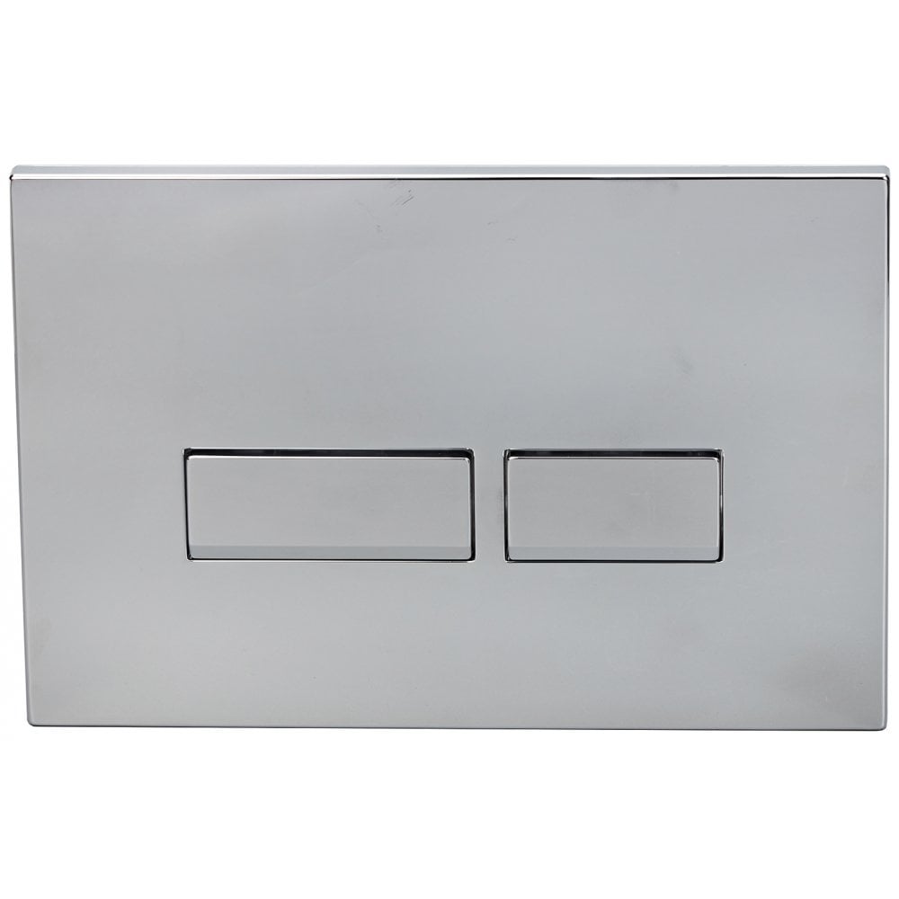Verona Square Mechanical Push-Button & Plate - Chrome (For Ascent Mechanical Frame)