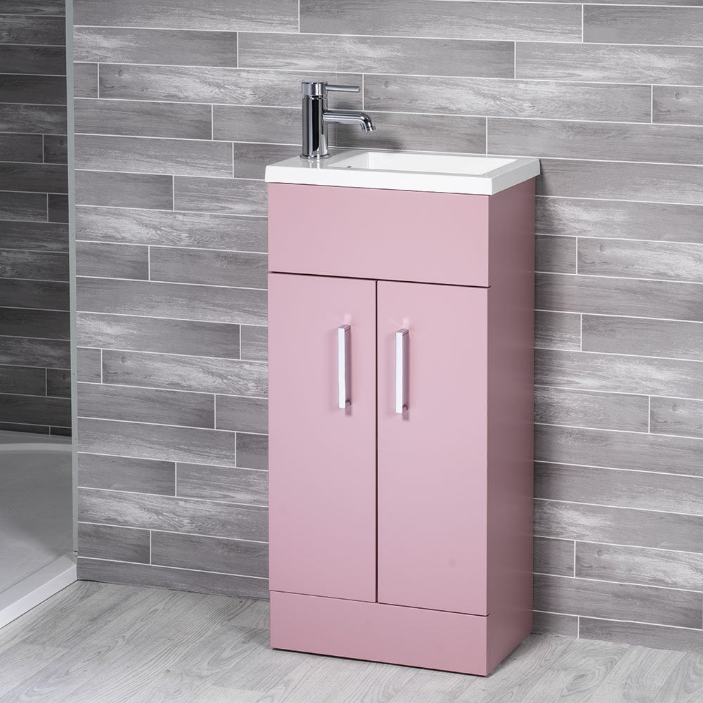 Eden 400mm Base Unit & Basin - Dusty Pink