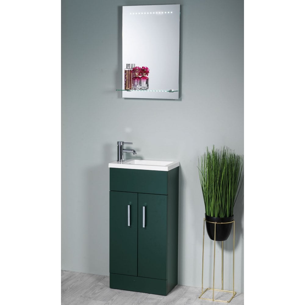 Eden 400mm Base Unit & Basin - Forest Green - Image 2