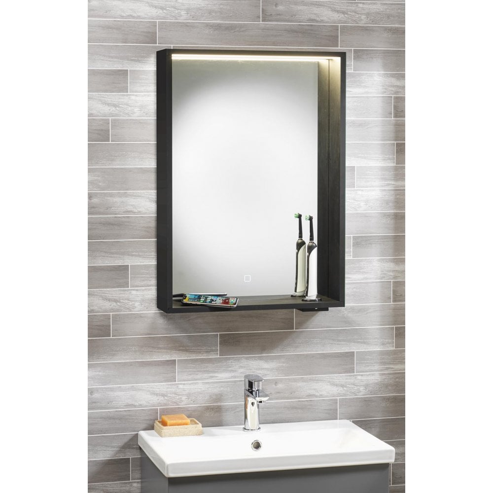 Pisa Mirror with Integrated LED Light, Wireless Mobile Charger & Toothbrush Charger - Image 2