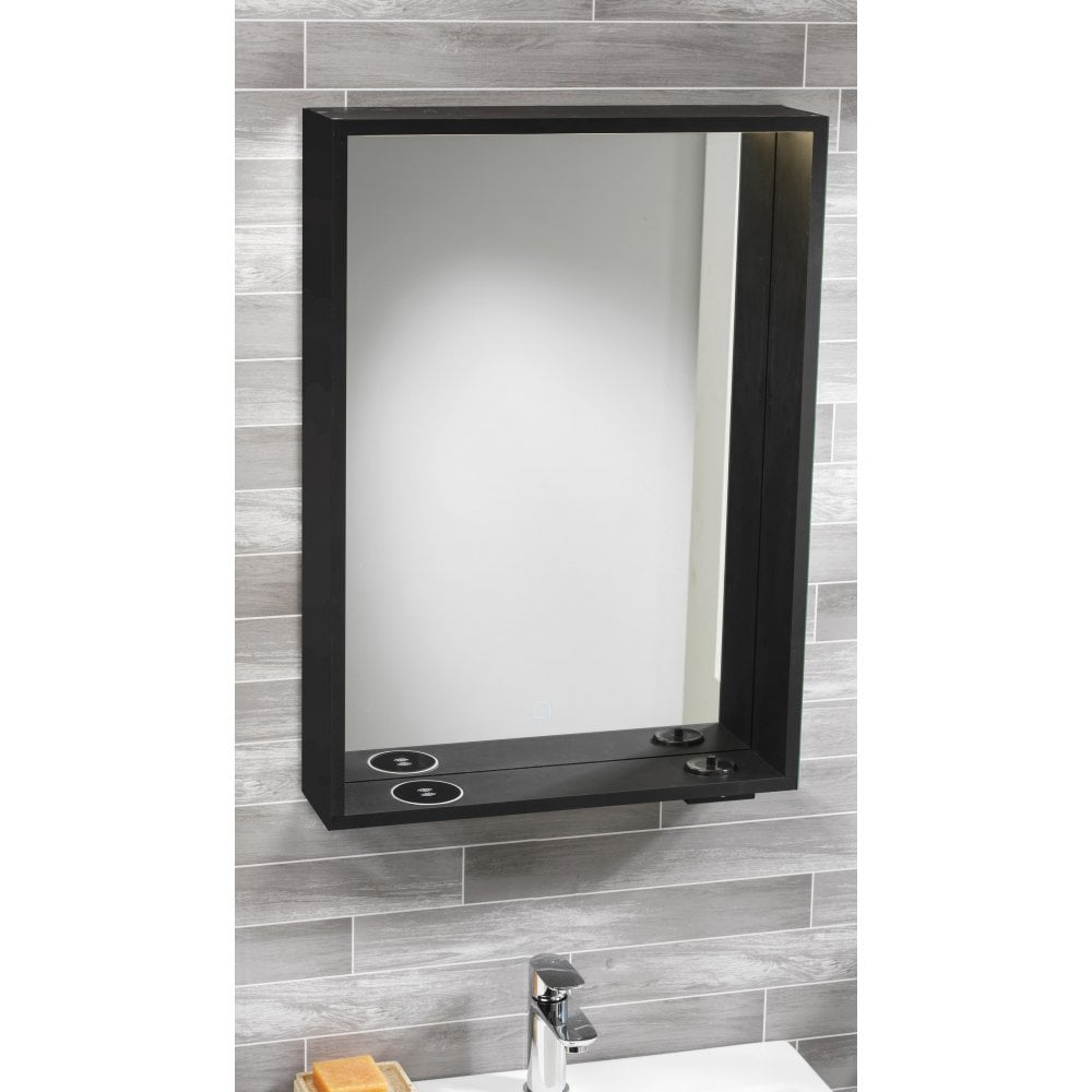 Pisa Mirror with Integrated LED Light, Wireless Mobile Charger & Toothbrush Charger - Image 3