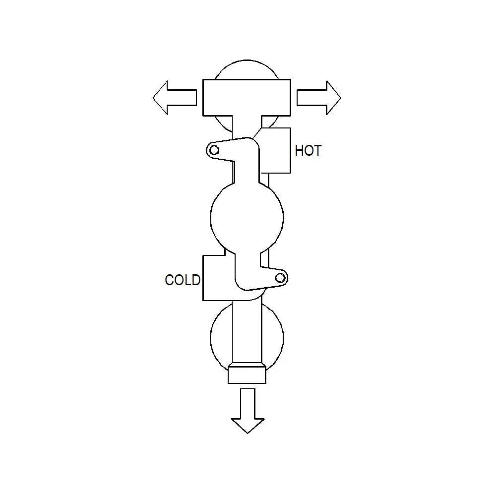 Ohio Triple Thermostatic Shower Valve with 3 Outlets (controls 3 functions, 2 at a time) - Image 2