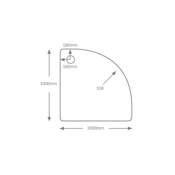QX 80mm Universal Cast Stone Quadrant Trays - Image 2