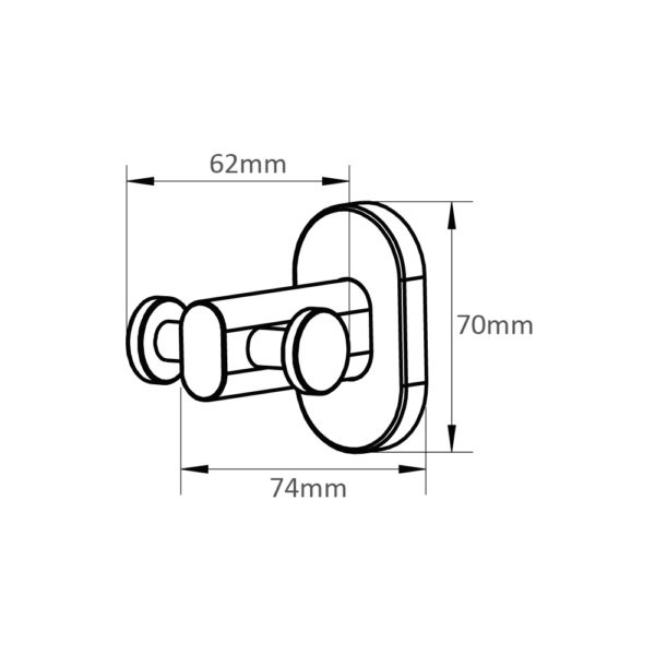 Ohio Double Robe Hook - Image 2